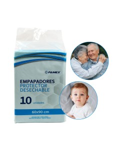 EMPAPADORES PROTECTOR DESECHABLE 60X90CM 10 UNID