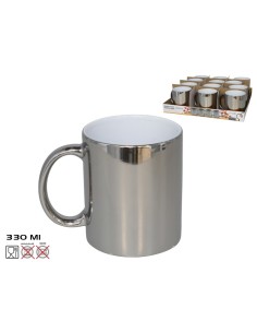 JARRA 330ML MUG PORCELANA CHROME