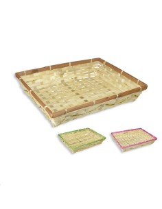 CESTO BAMBU COL NATURAL BORDES COL SURT 38x29x7cm