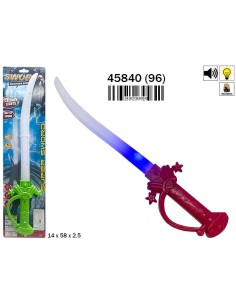 BLISTER ESPADA 53CM. LUZ Y SONIDO PILAS INCL. (24)(96)