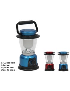 LAMPARA 6 LED CAMPING 16,5X10CM 2STD