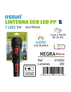 LINTERNA ECO LED PP NEGRA/R RM-152 5W - 60 LUM. 2xD