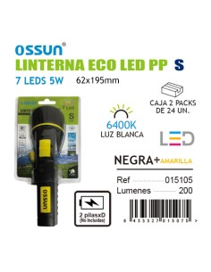 LINTERNA ECO LED PP NEGRA/A RM-152 5W - 100 LUM. 2Xd