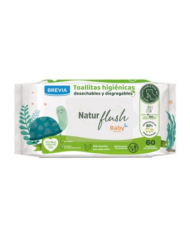 TOALLITAS BABYCREAM 60UD NATURFLUSH