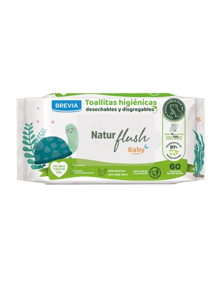 TOALLITAS BABYCREAM 60UD NATURFLUSH