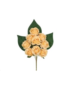 CONJUNTO ROSAS SATIN X 9 -57 CM (MARFIL)