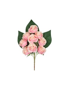 CONJUNTO ROSAS SATIN X 9 -57 CM (ROSA)